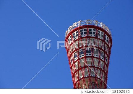 Kobe port tower of blue sky Kobe port tower of blue sky 12102985