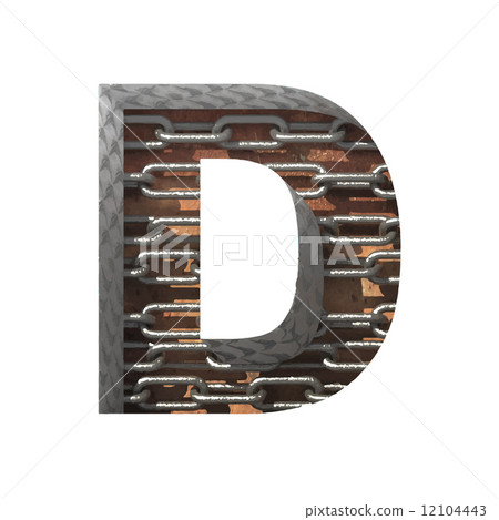 Vector metal cutted figure d. Paste to any background Vector metal cutted figure d. Paste to any background 12104443