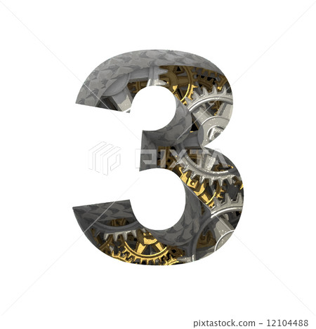 Vector gears cutted figure 3. Paste to any background 12104488
