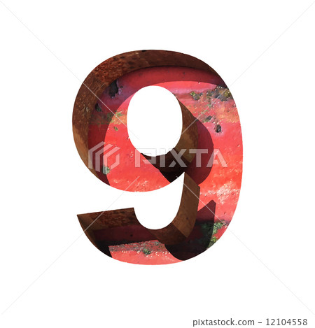 Vector metal cutted figure 9. Paste to any background 12104558