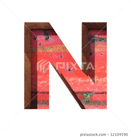 Vector metal cutted figure n. Paste to any background 12104590