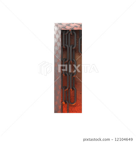 Vector hot metal cutted figure i. Paste to any background 12104649