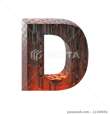 Vector hot metal cutted figure d. Paste to any background Vector hot metal cutted figure d. Paste to any background 12104650