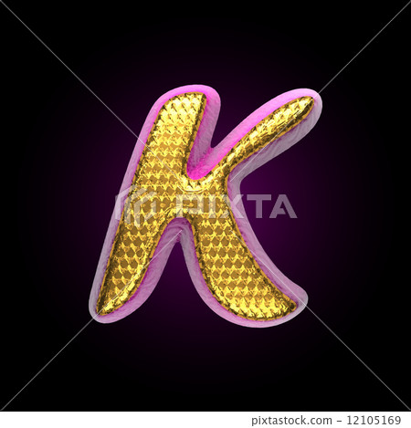 vector golden and pink letter k 12105169