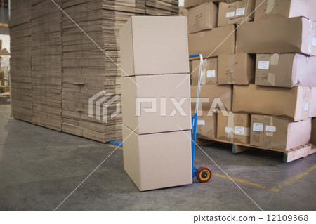 Cardboard boxes in warehouse Cardboard boxes in warehouse 12109368