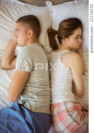Upset couple not talking to each other after fight 12110238