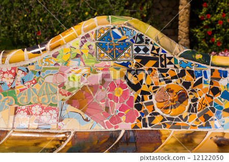 Ceramic Bench Park Guell - Barcelona Spain 12122050