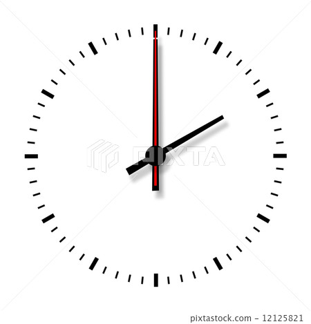 Clock without numbers isolated on white background. Clock without numbers isolated on white background. 12125821