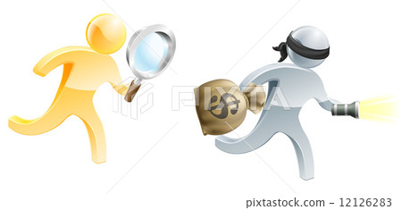 Running after burglar Running after burglar 12126283