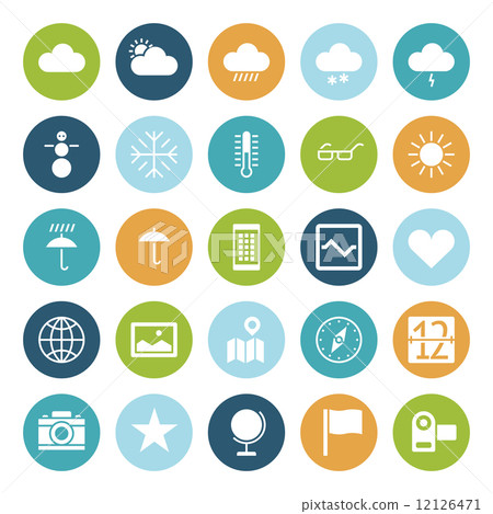 Flat design icons for user interface - Stock Illustration [12126471 ...