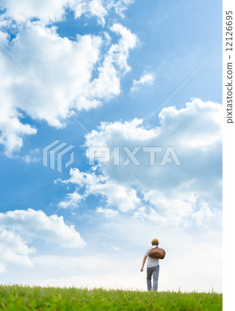 A man in the meadow 12126695