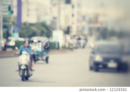blurred of car on road blurred of car on road 12128382