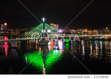 Swing Bridge Han Bridge Vietnam, Danang Illuminations 12128690