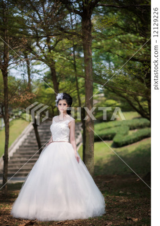 pretty girl in wedding dress 12129226
