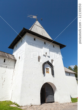Entrance tower of ancient Pskov Krom or Kremlin. Russia 12130050