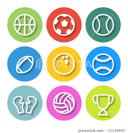 Set of Flat Sports Icons. Vector 12130447