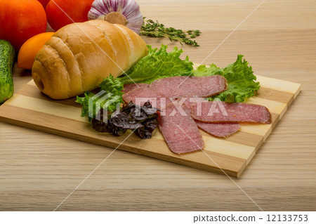 Salami sausages 12133753