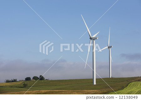 Wind turbine farm, UK. 12138049