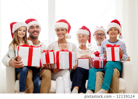 happy family sitting on couch at home happy family sitting on couch at home 12139124