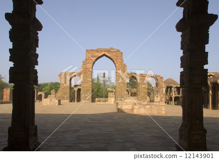 Pillars at Quatab Minar complex Pillars at Quatab Minar complex 12143901
