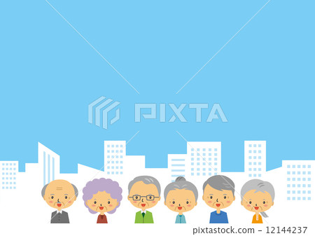 老年人老人風光街頭 12144237