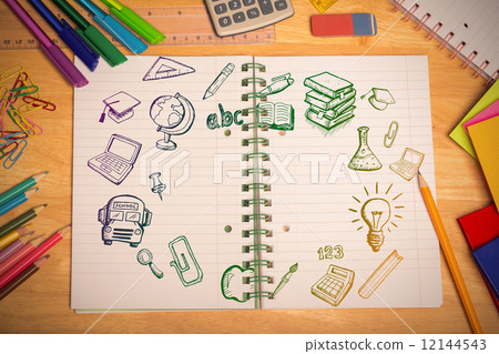 Composite image of education doodles Composite image of education doodles 12144543