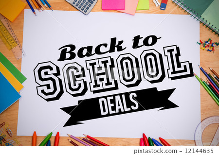 Composite image of back to school deals message Composite image of back to school deals message 12144635