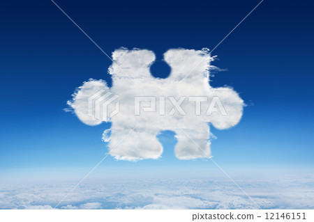 Composite image of cloud jigsaw piece Composite image of cloud jigsaw piece 12146151