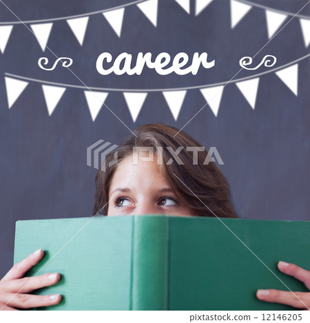 Career against student holding book 12146205