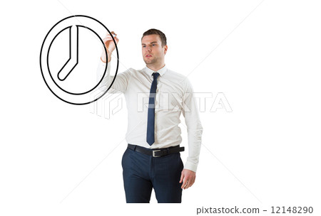 Composite image of business person drawing 12148290