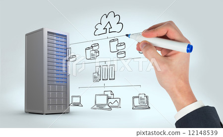 Composite image of hand writing with a marker Composite image of hand writing with a marker 12148539