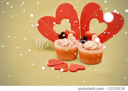 Composite image of snow falling 12150126