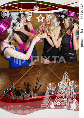 Happy gorgeous women having hen party Happy gorgeous women having hen party 12150132