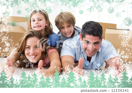 Composite image of snow frame Composite image of snow frame 12150141