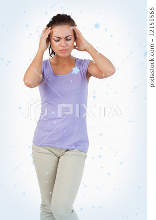 Young female having a headache Young female having a headache 12151568