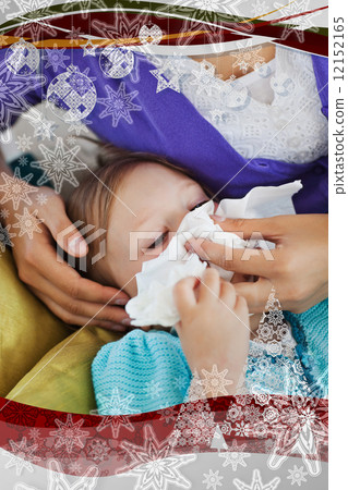 Mother taking care of her ill child Mother taking care of her ill child 12152165