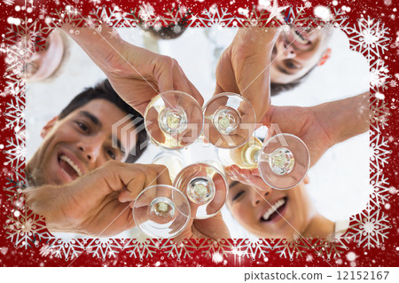 Casual business team toasting with champagne Casual business team toasting with champagne 12152167