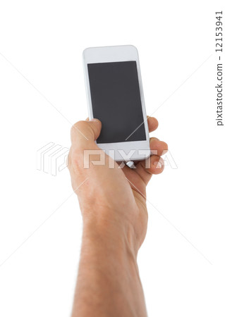 Male hand holding a smartphone 12153941