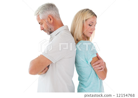 Unhappy couple not speaking to each other Unhappy couple not speaking to each other 12154768