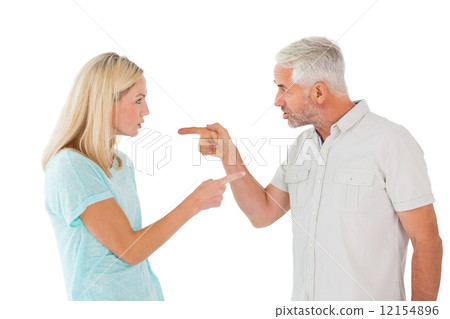 Unhappy couple having an argument 12154896