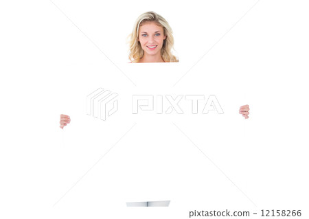 Pretty young blonde showing poster Pretty young blonde showing poster 12158266
