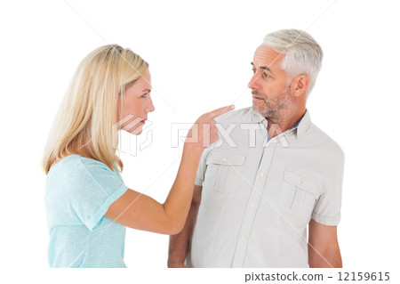 Unhappy couple having an argument 12159615