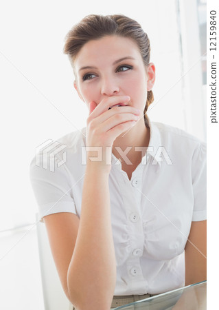 Business woman looking very tired 12159840