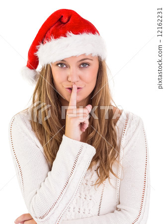 Festive blonde keeping a secret Festive blonde keeping a secret 12162231