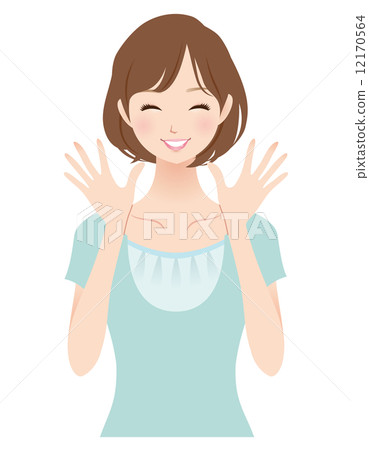 Female facial expression housewife Female facial expression housewife 12170564