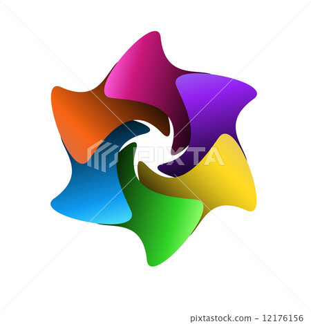 Bright abstract windmill sign shape shutter 12176156