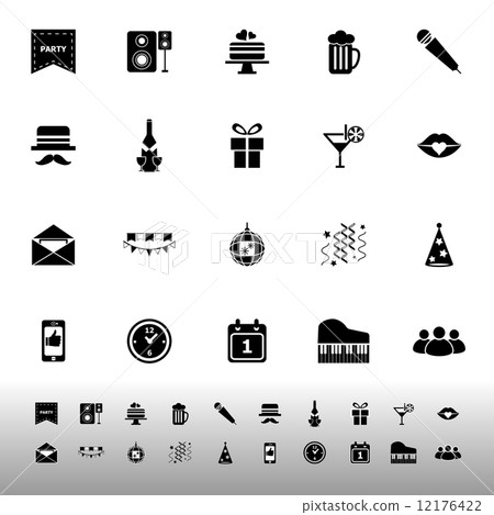 Celebration icons on white background 12176422