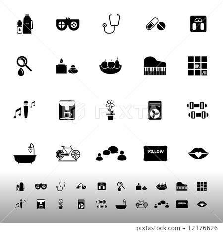 Wellness icons on white background 12176626