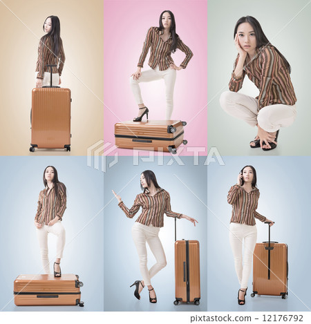 Travel concept with Asian beauty Travel concept with Asian beauty 12176792