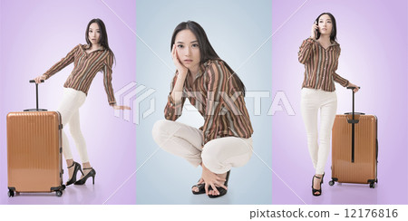 Travel concept with Asian beauty 12176816